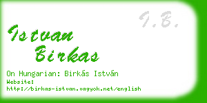 istvan birkas business card